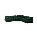 Colțar modular verde închis cu tapițerie din catifea Bellis – Micadoni 