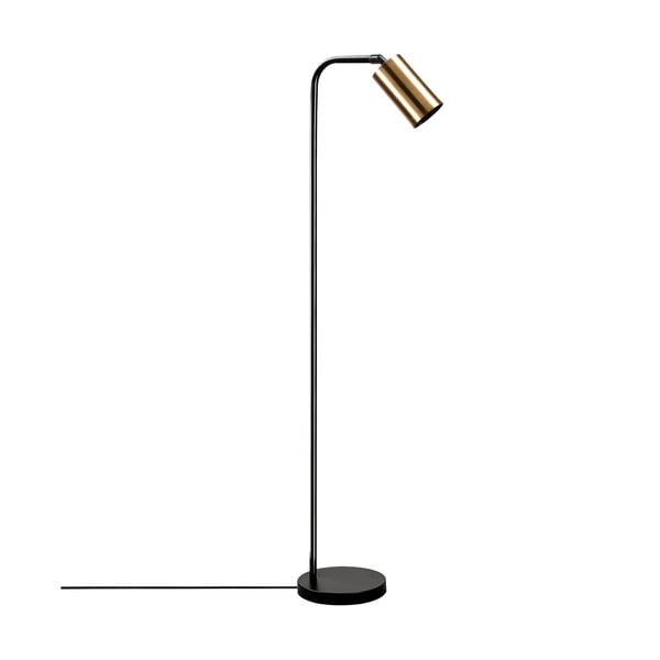 Lampadar negru/auriu cu abajur din metal (înălțime 120 cm) Emek – Opviq lights