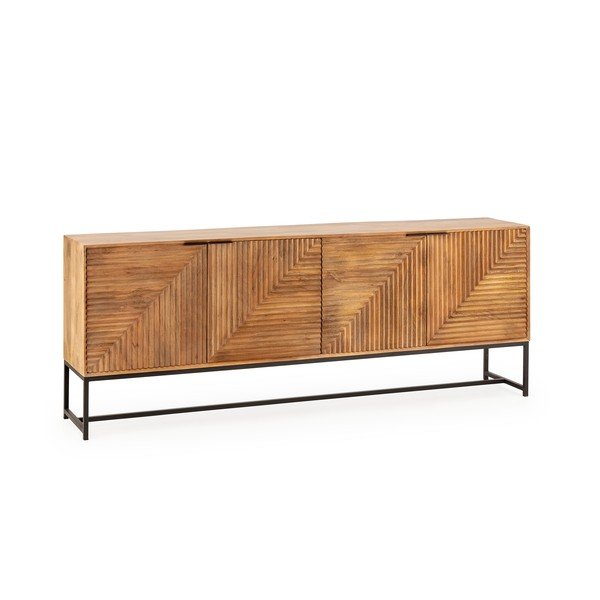Comodă în culoare naturală din lemn de mango 210x80x40 cm Nereida – MOME