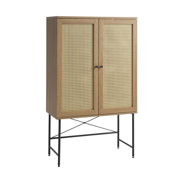 Dulap în culoare naturală cu aspect de lemn de stejar 80x135 cm Pensacola – Unique Furniture