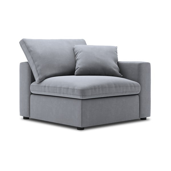Modul cu tapițerie din catifea pentru canapea colț de dreapta Windsor & Co Sofas Galaxy, gri-image-2