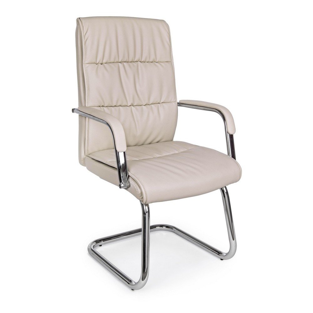 Scaun de birou taupe din imitatie de piele Sydney – Bizzotto