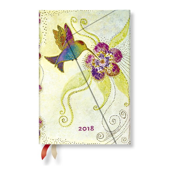 Agendă 2018 cu spațiu pentru notițe Paperblanks Hummingbird Mini