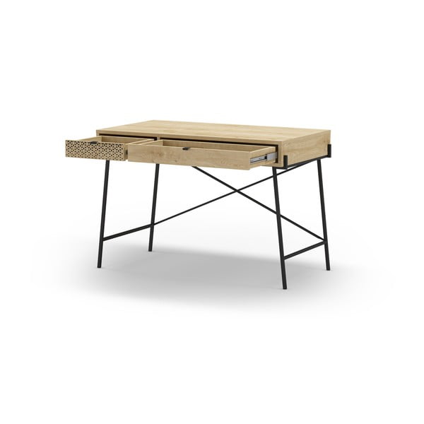 Birou cu aspect de lemn de stejar 60x110 cm Ecrin – Marckeric-image-4