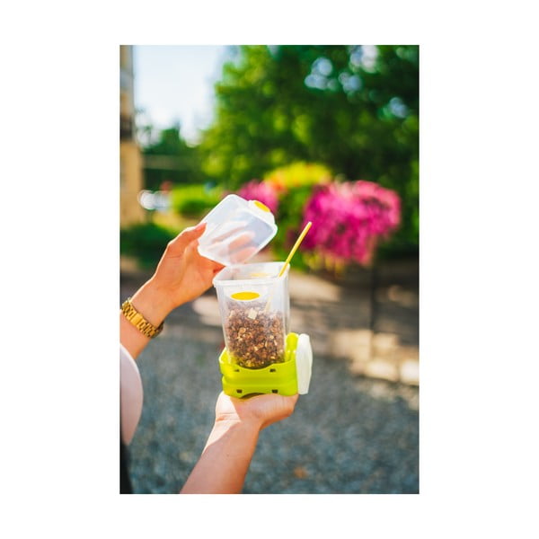 Cutie pentru prânz cu tacâmuri Vialli Design, 650ml+230m, verde-image-1