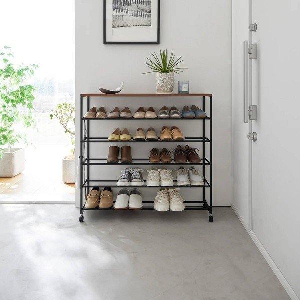 Pantofar negru din metal 90,5x87x26 cm Tower – YAMAZAKI-image-2