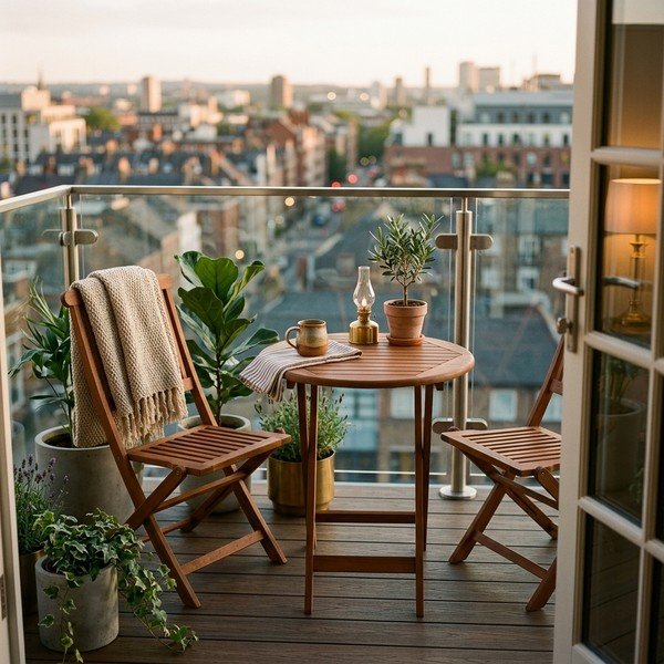 Set masă și 2 scaune din lemn de eucalipt pentru balcon Prague - Garden Pleasure-image-3