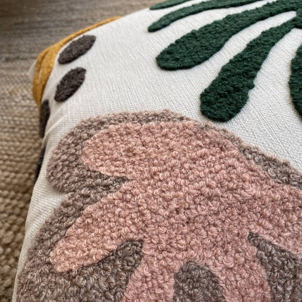 Față de pernă cu broderie Inu Joynodes Lotus, 43 x 43 cm-image-4