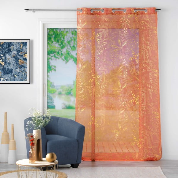 Perdea portocalie 140x280 cm Belflor – douceur d'intérieur-image-2