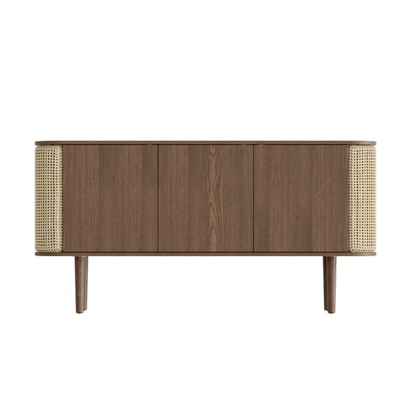 Comodă maro/în culoare naturală joasă cu aspect de lemn de stejar 150x75 cm Treasures – UMAGE-image-3