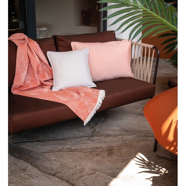 Pled din amestec de bumbac Euromant Dotty Diamond, 140 x 180 cm, roșu-image-2