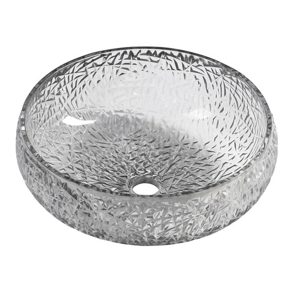 Chiuvetă neagră rotundă din sticlă ø 42 cm Gaviota – Sapho