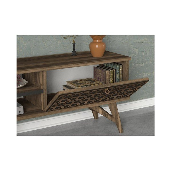 Comodă TV cu aspect de lemn de nuc Tera Home Fina-image-4