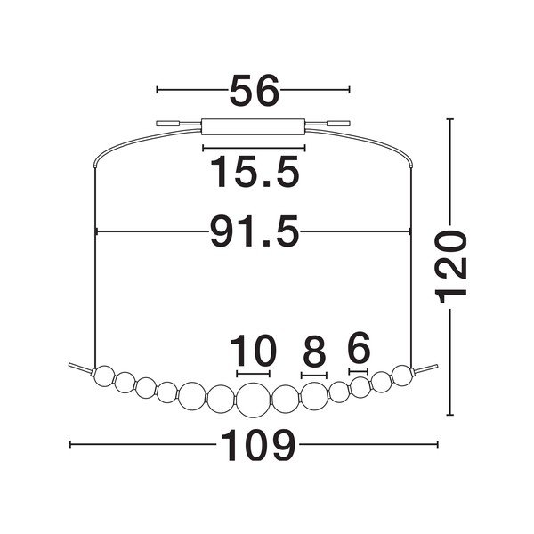 Lustră albă/argintiu-lucios LED cu intensitate reglabilă din metal cu abajur din sticlă Perla – Nova Luce-image-4