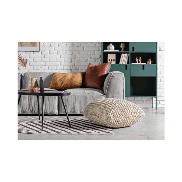 Taburet roșu cu tapițerie tricotată Knit – Bonami Essentials-image-1