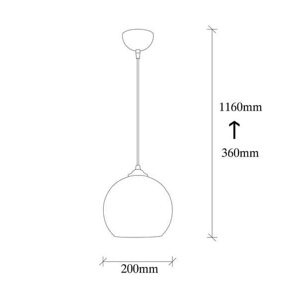 Lustră galben ocru/neagră cu abajur din sticlă ø 20 cm Camini – Opviq lights-image-4