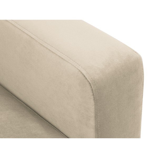 Canapea cu tapițerie din catifea Kooko Home Harmony, 220 cm, bej-image-4