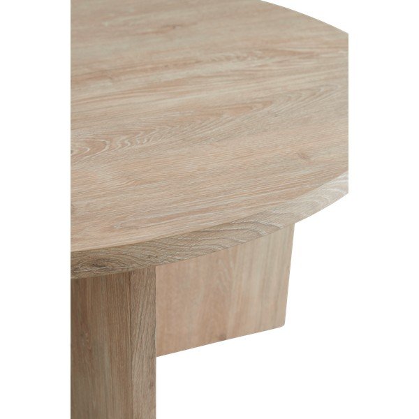 Măsuță de cafea în culoare naturală deschisă rotundă din MDF ø 85 cm Poppy – Ellos Home-image-2