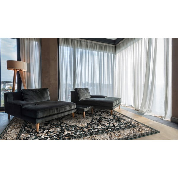 Covor verde din lână 160x240 cm Lauren – Agnella-image-1