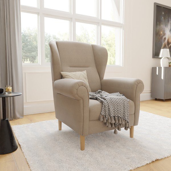 Fotoliu maro deschis wing Swan – Ropez-image-3