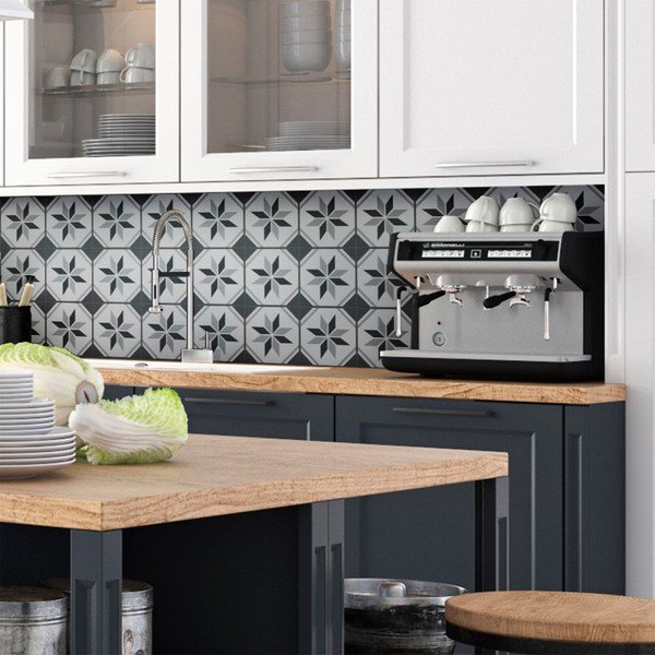 Set 9 autocolante de perete Ambiance Cement Tiles Noah, 10 x 10 cm-image-3