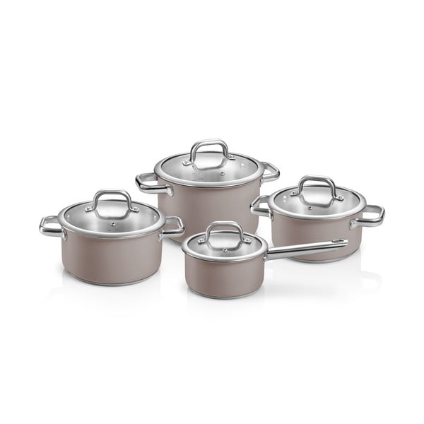 Set de vase pentru gătit 8 buc. din oțel inoxidabil Delight – Tescoma