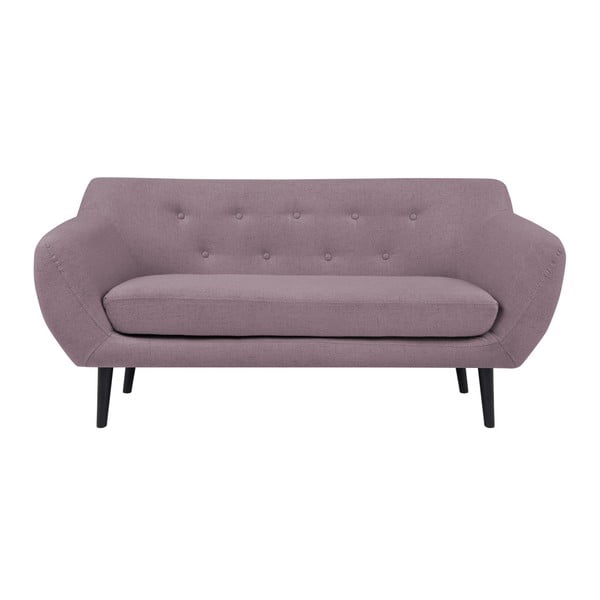 Canapea cu 2 locuri și picioare maro Mazzini Sofas Piemont, roz