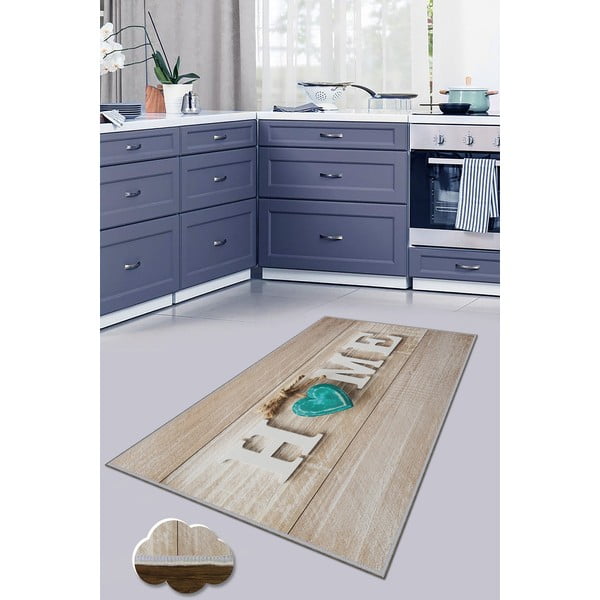 Covor tip traversă maro deschis lavabil 80x200 cm Home – Oyo Concept-image-3