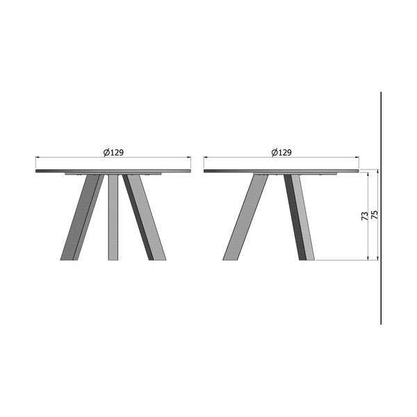 Masă din lemn de stejar WOOOD Rhonda, Ø 129 cm-image-4