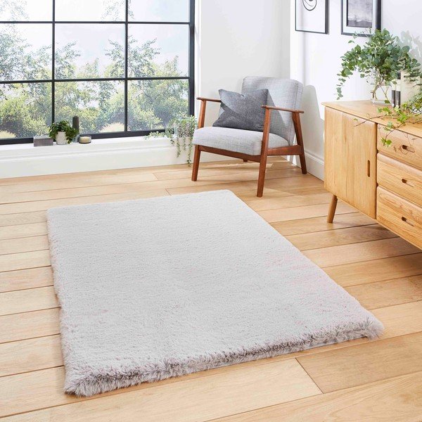 Covor gri deschis 150x230 cm Super Teddy – Think Rugs-image-1