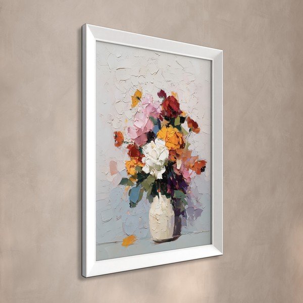 Tablou cu ramă imprimat 56x75 cm White Vase – Styler-image-3