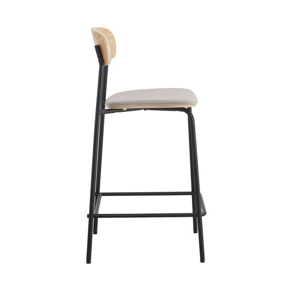 Scaune de bar negre/taupe 2 buc. (înălțime șezut 66 cm) Adriana – Marckeric-image-3