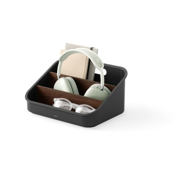 Organizator de baie negru pentru cosmetice din plastic reciclat Bellwood – Umbra-image-3