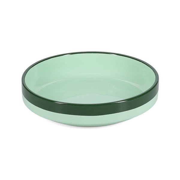 Farfurie verde adâncă din gresie ø 21 cm Duo – ONA