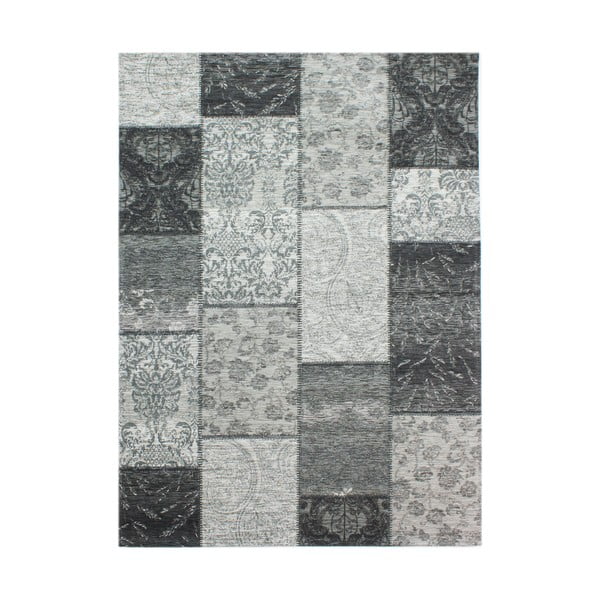 Covor Flair Rugs Patchwork Chennile Black Grey, 120 x 170 cm, gri închis