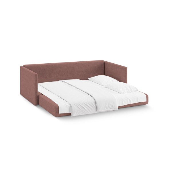 Canapea roz extensibilă cu tapițerie din chenille 209 cm Shannon – Cosmopolitan Design-image-3