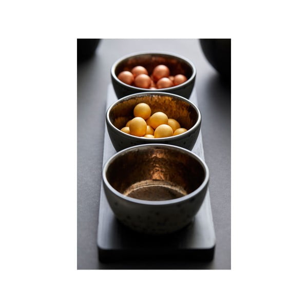 Set 3 boluri servire din gresie cu tavă Bitz Cabaret-image-2