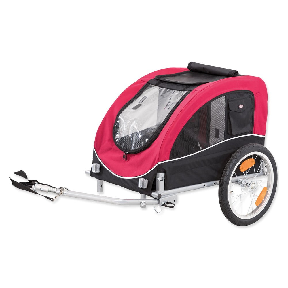 Remorcă de bicicletă roșie pentru câini 68x75 cm Trixie M – Plaček Pet Products