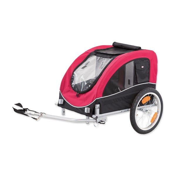 Remorcă de bicicletă roșie pentru câini 68x75 cm Trixie M – Plaček Pet Products