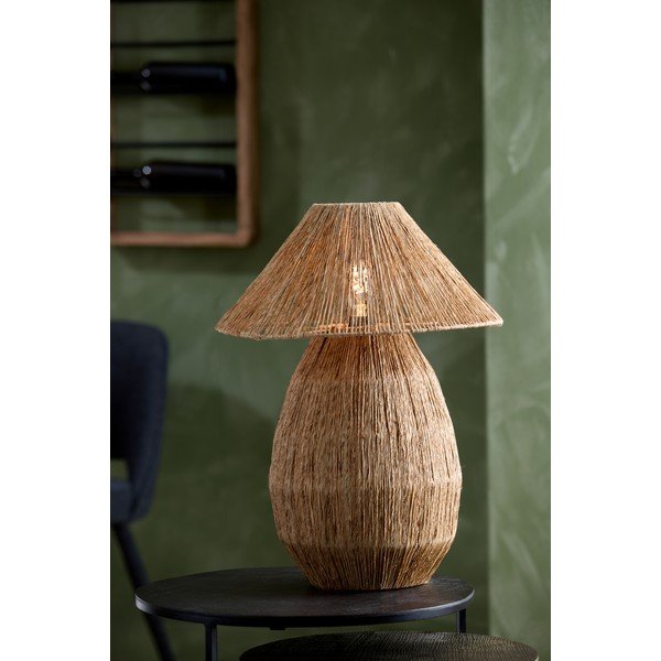 Veioză în culoare naturală cu abajur din iută (înălțime 55 cm) Maruva – Light & Living-image-1