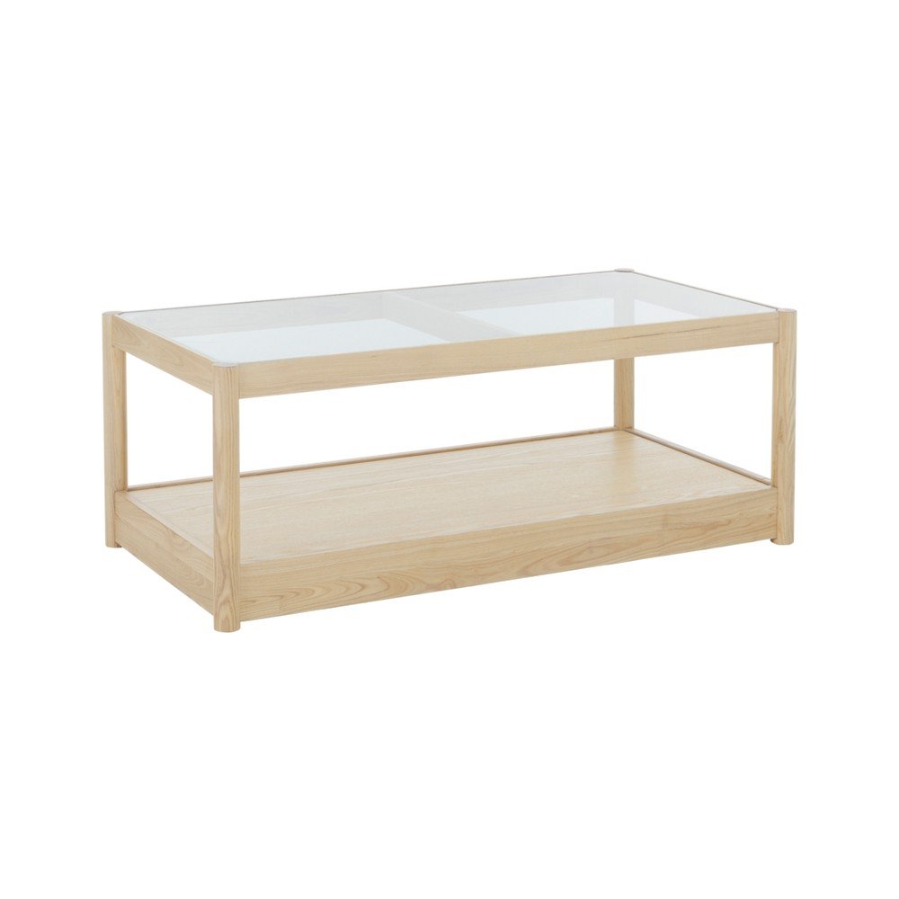 Măsuță de cafea în culoare naturală cu blat din sticlă 60x120 cm Class – Ellos Home