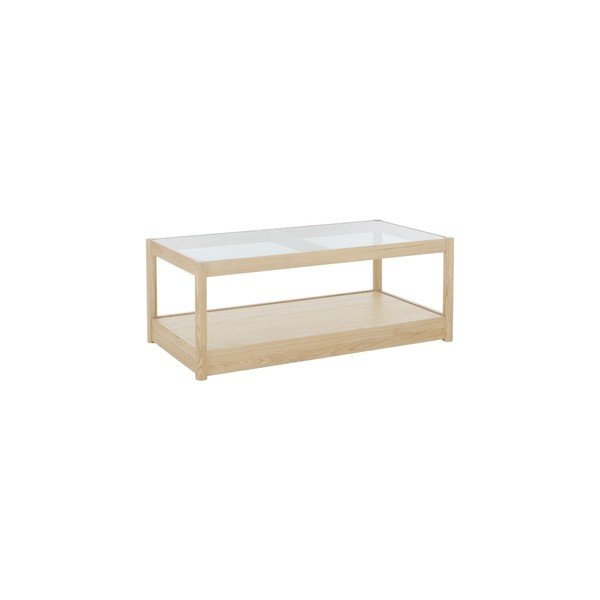 Măsuță de cafea în culoare naturală cu blat din sticlă 60x120 cm Class – Ellos Home