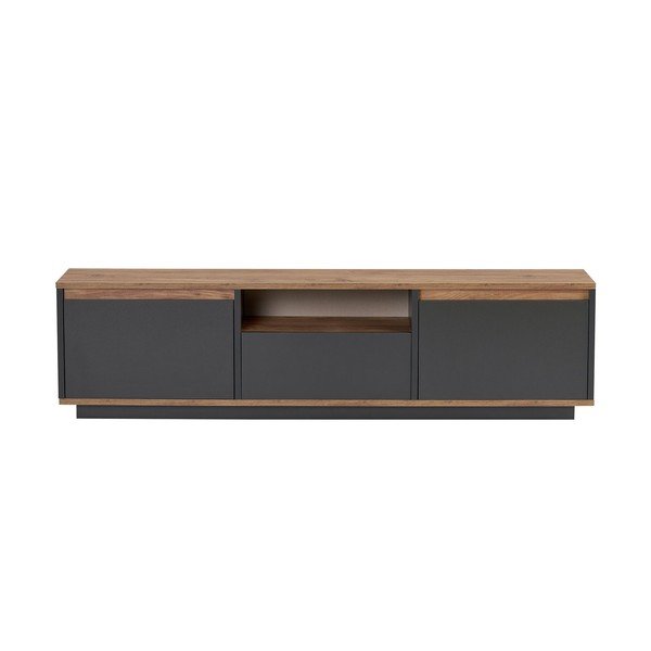 Comodă TV gri antracit 160x42x30 cm Sentinel – Kalune Design-image-3