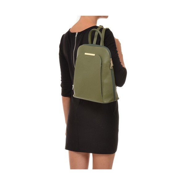 Rucsac din piele Renata Corsi Sofia, verde-image-2