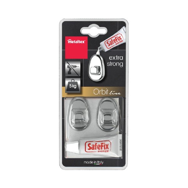 Set 2 cârlige și adeziv Metaltex-image-2