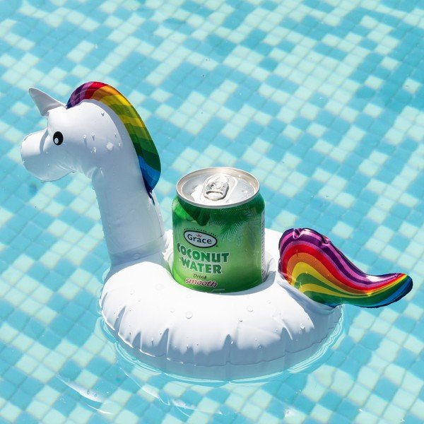 Suport gonflabil pentru doze băuturi InnovaGoods Unicorn-image-2