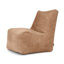 Fotoliu bean bag maro cu tapițerie din catifea reiată Seat Lounge – SLOWDOWN
