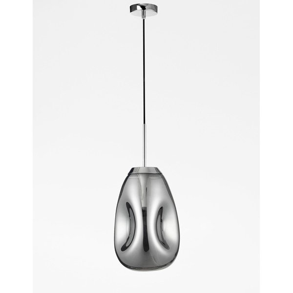 Lustră argintiu-lucios din sticlă ø 22 cm Lava – Nova Luce-image-4