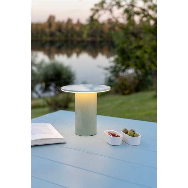 Veioză verde-mentă LED cu intensitate reglabilă (înălțime 18 cm) Fungo – Remember-image-1