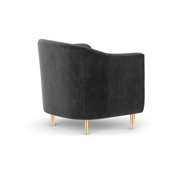 Fotoliu cu tapițerie din catifea Kooko Home Corde, gri închis-image-3